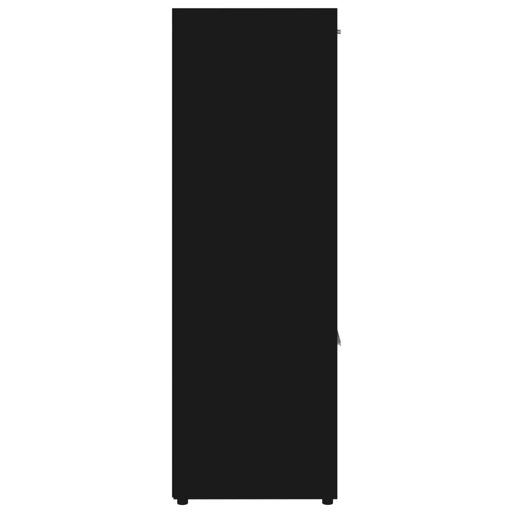 Bibliothèque Noir 90x30x90 cm Bois d’ingénierie - XIOS