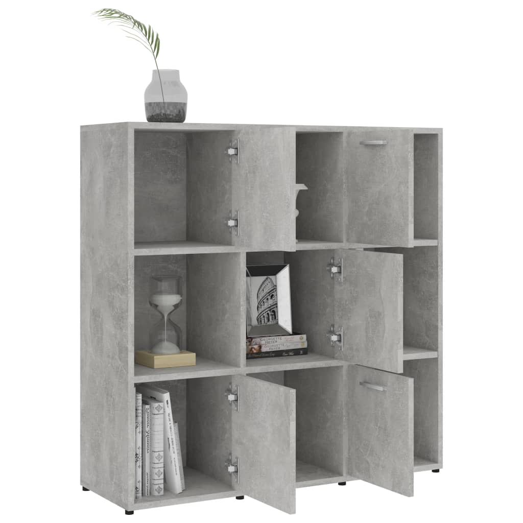 Bibliothèque Gris béton 90x30x90 cm Bois d’ingénierie - XIOS