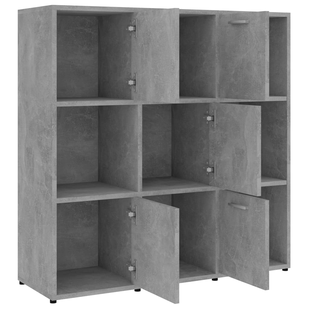 Bibliothèque Gris béton 90x30x90 cm Bois d’ingénierie - XIOS