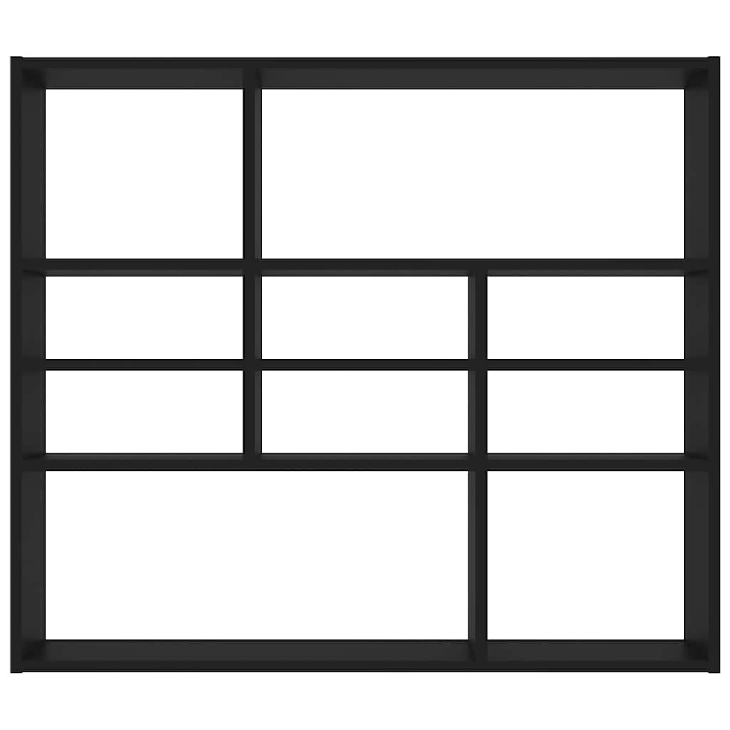 Étagère murale Noir 90x16x78 cm Bois d’ingénierie - XIOS