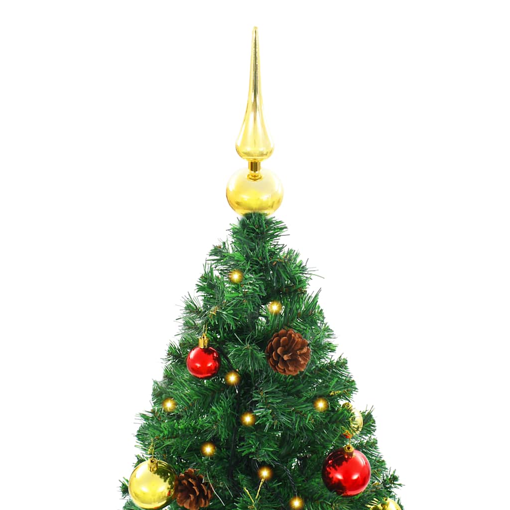 Arbre de Noël artificiel pré-éclairé avec boules vert 210 cm - XIOS