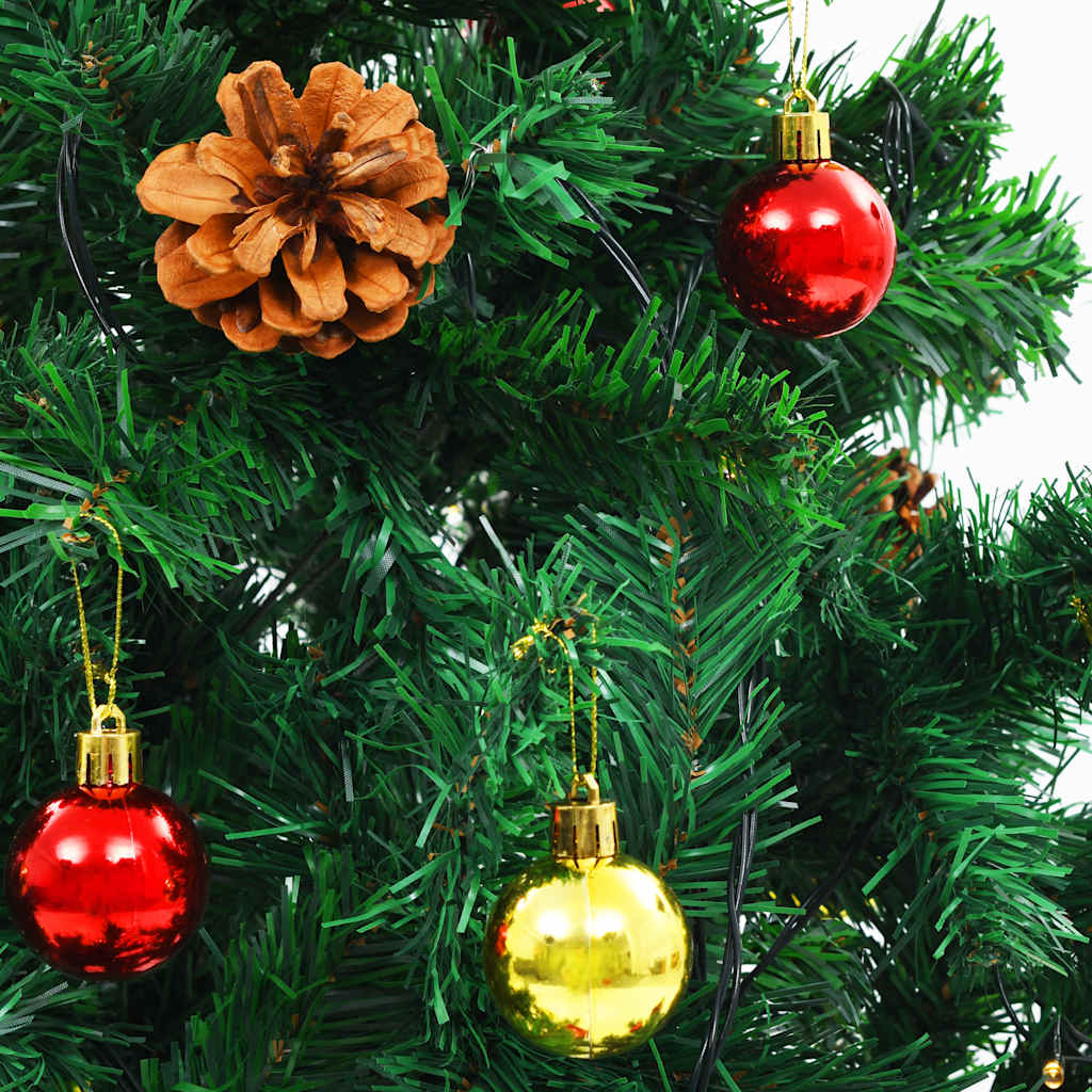 Arbre de Noël artificiel pré-éclairé avec boules vert 210 cm - XIOS