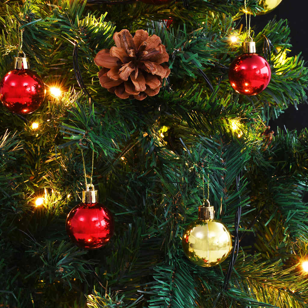 Arbre de Noël artificiel pré-éclairé avec boules vert 210 cm - XIOS