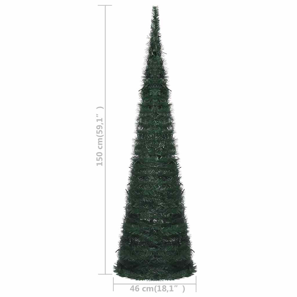 Sapin de Noël artificiel pré-éclairé avec guirlandes vert 150cm - XIOS