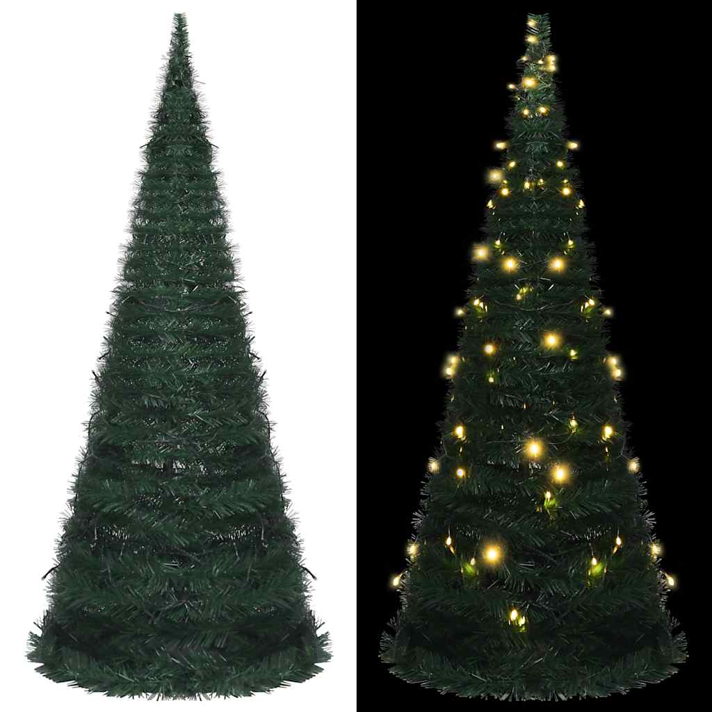 Sapin de Noël artificiel pré-éclairé avec guirlandes vert 210cm - XIOS