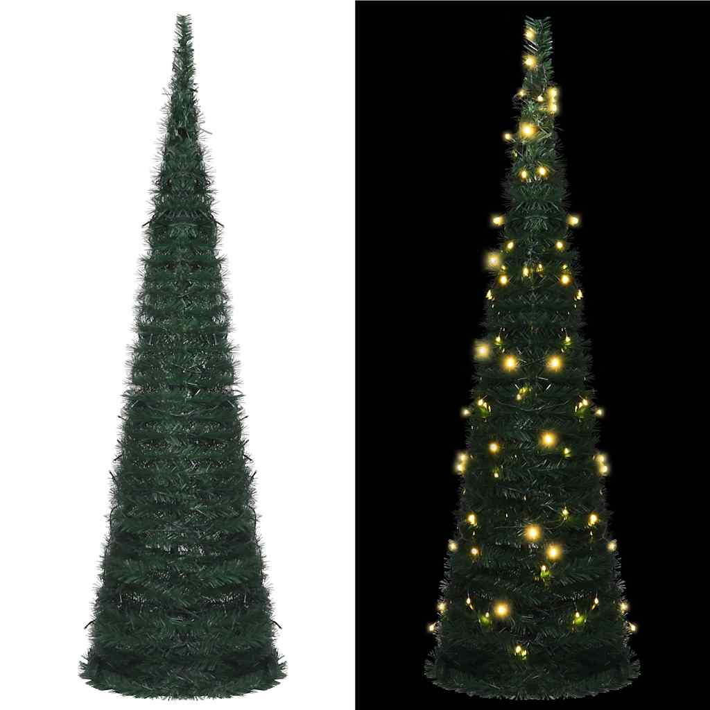 Sapin de Noël artificiel pré-éclairé avec guirlandes vert 210cm - XIOS