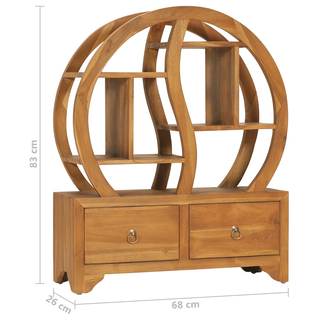 Armoire avec étagère Yin Yang 68x26x83 cm Bois de teck massif - XIOS