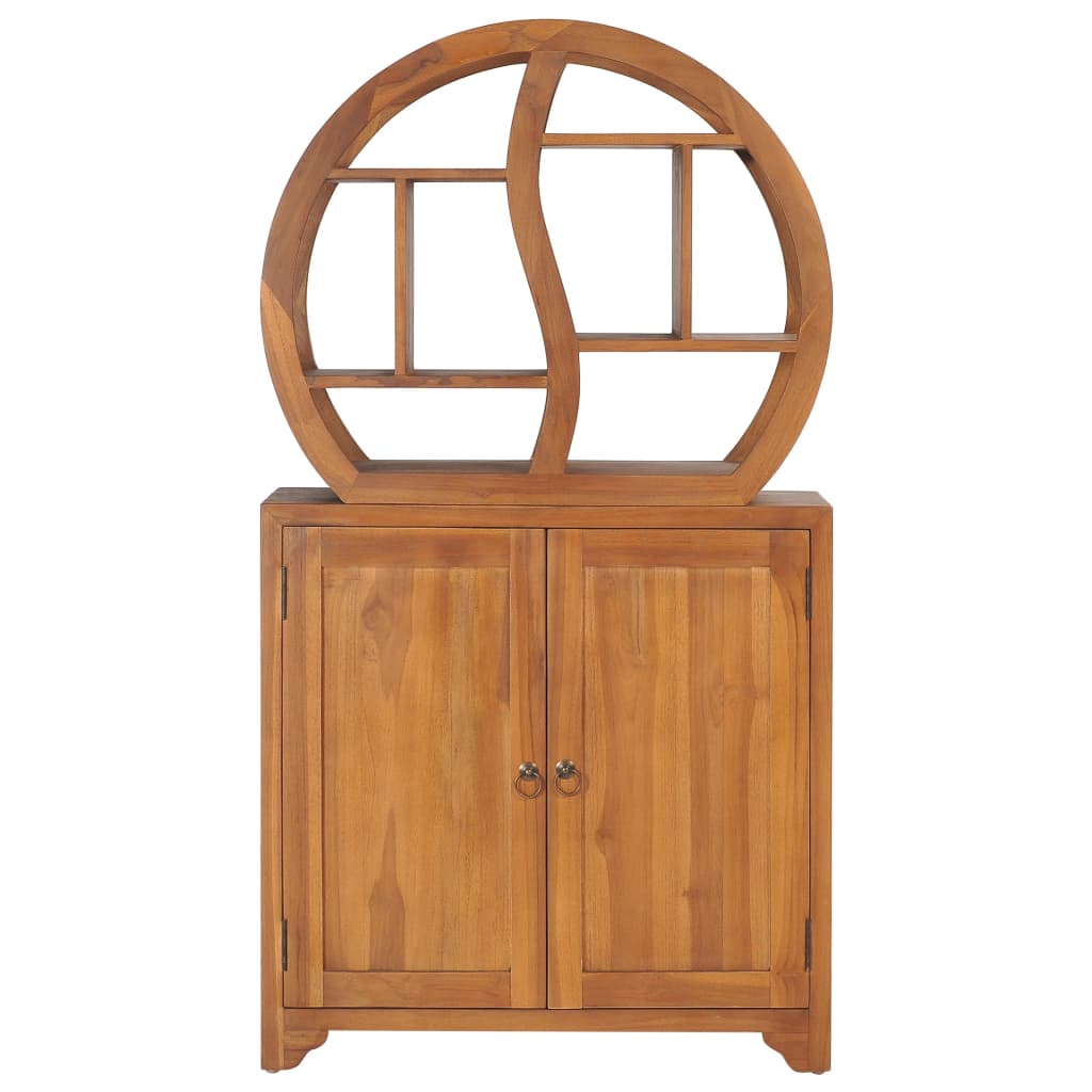 Armoire avec étagère Yin Yang 70x30x130 cm Bois de teck massif - XIOS