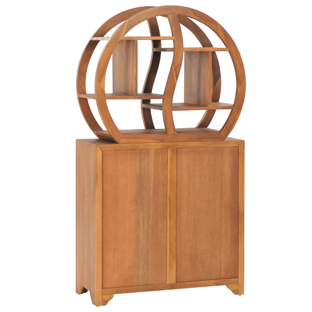 Armoire avec étagère Yin Yang 70x30x130 cm Bois de teck massif - XIOS
