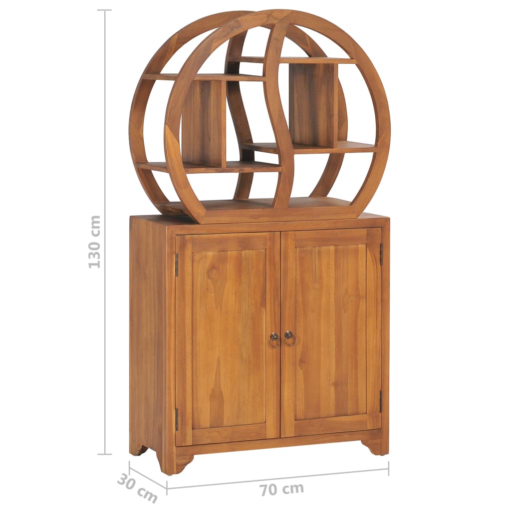 Armoire avec étagère Yin Yang 70x30x130 cm Bois de teck massif - XIOS