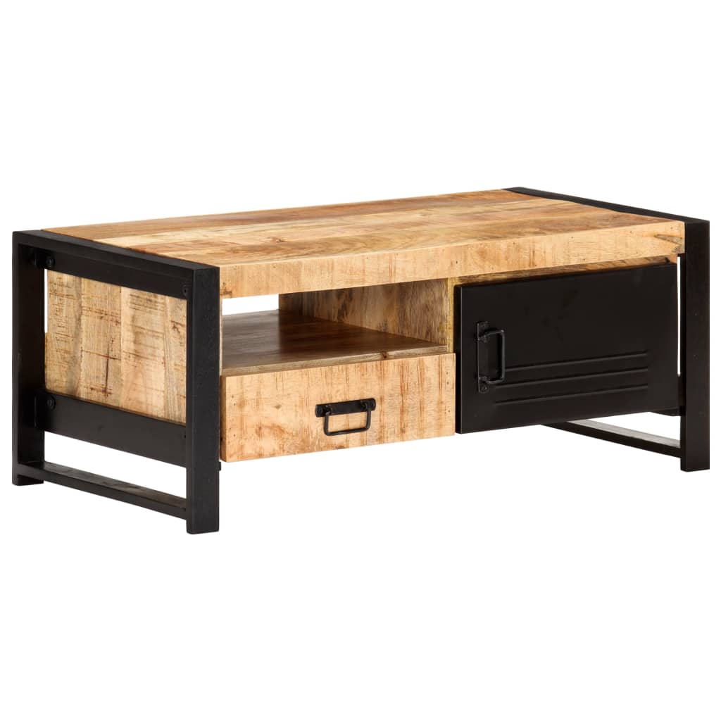Table basse 100x50x40 cm Bois de manguier brut - XIOS
