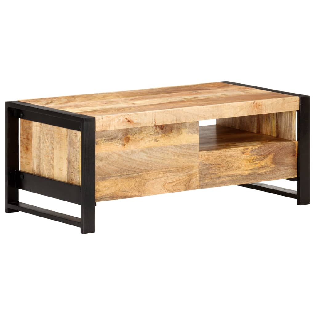 Table basse 100x50x40 cm Bois de manguier brut - XIOS