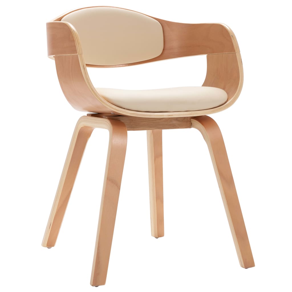 Chaises à manger lot de 4 bois courbé et similicuir - XIOS