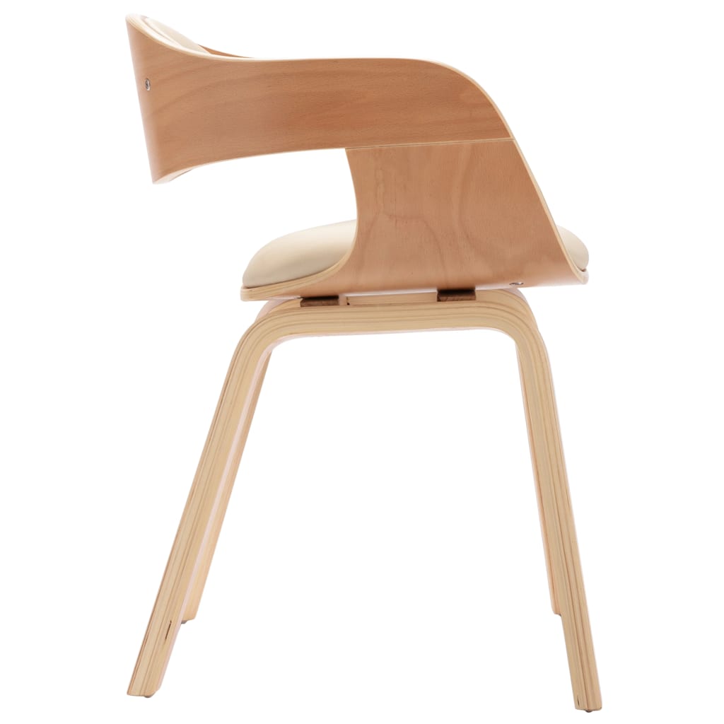 Chaises à manger lot de 4 bois courbé et similicuir - XIOS
