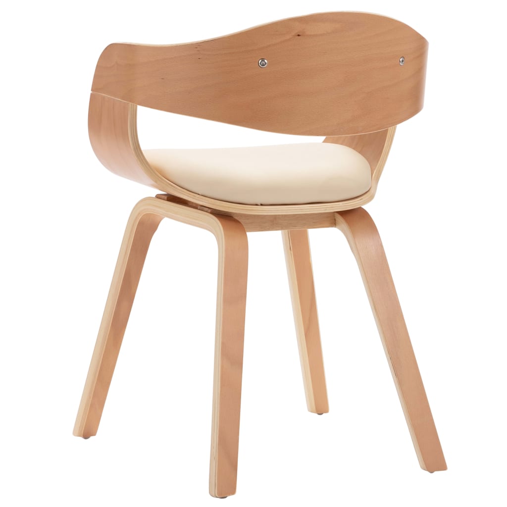 Chaises à manger lot de 4 bois courbé et similicuir - XIOS