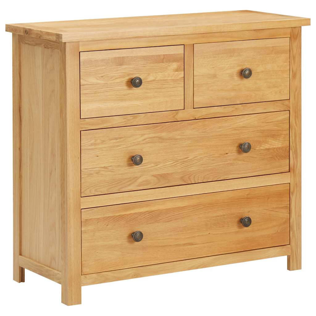 Commode 80x35x75 cm Bois de chêne massif - XIOS