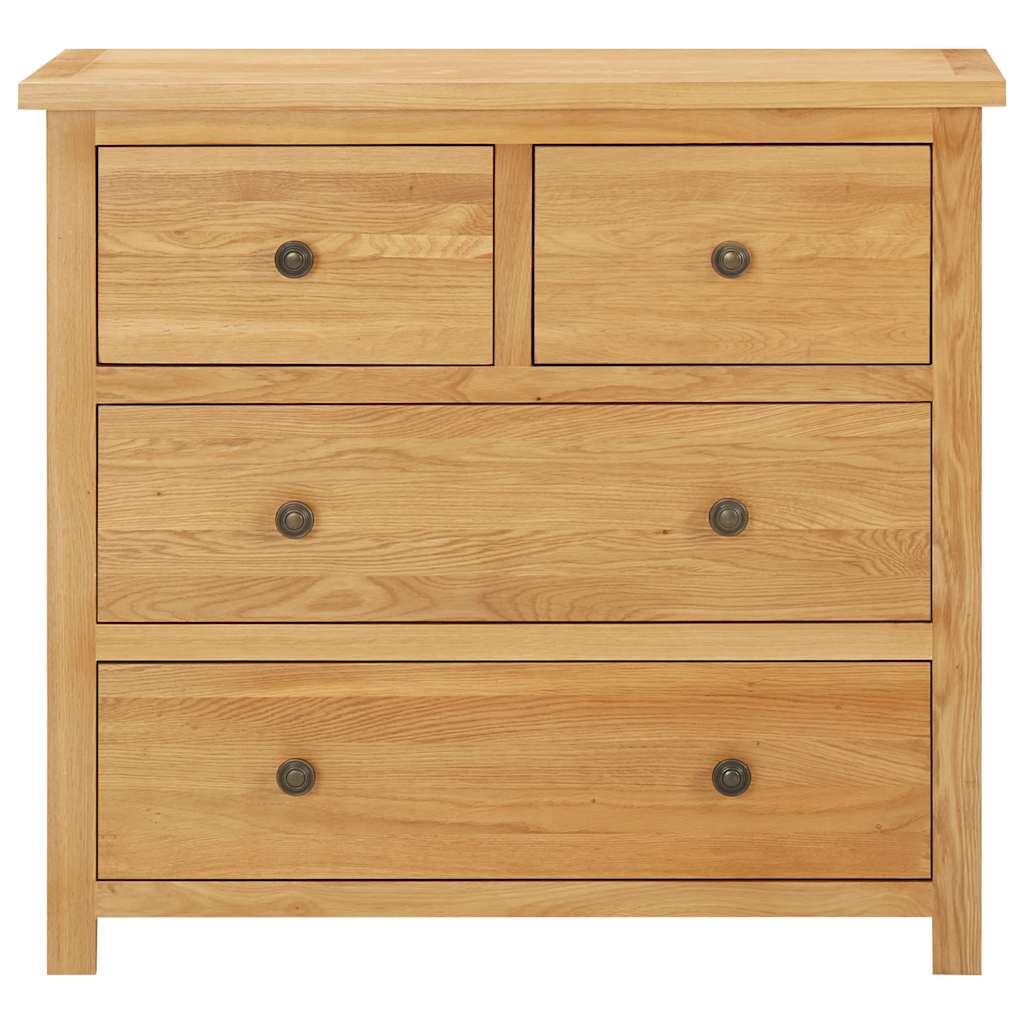 Commode 80x35x75 cm Bois de chêne massif - XIOS