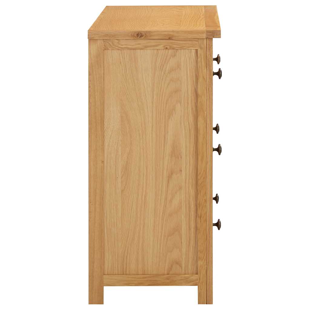 Commode 80x35x75 cm Bois de chêne massif - XIOS