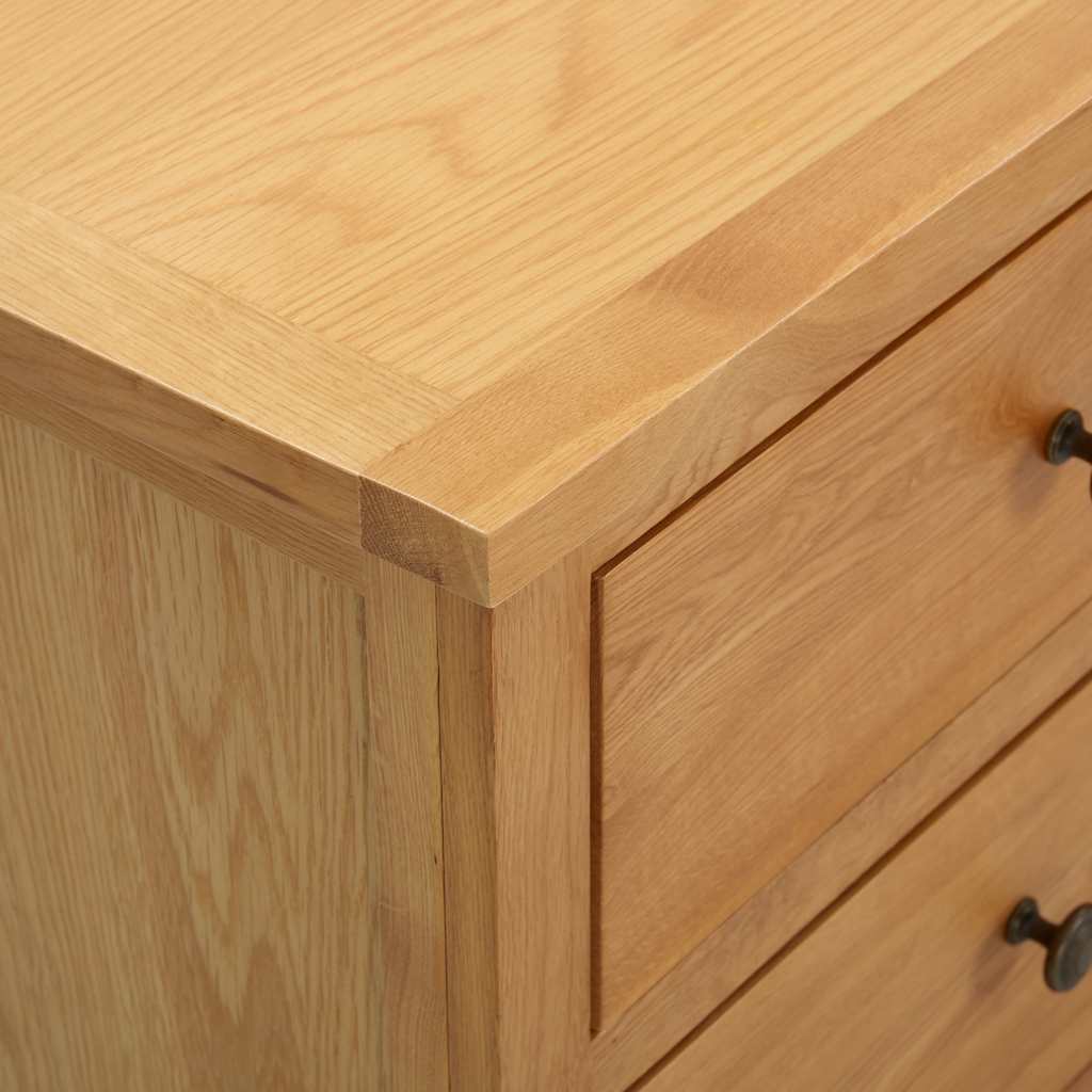 Commode 80x35x75 cm Bois de chêne massif - XIOS