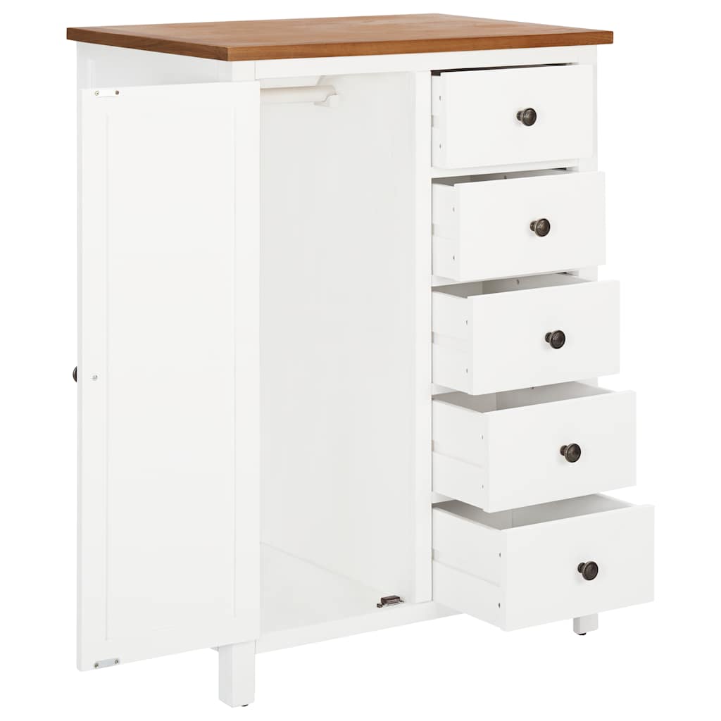 Garde-robe 76x52x105 cm Bois de chêne massif - XIOS
