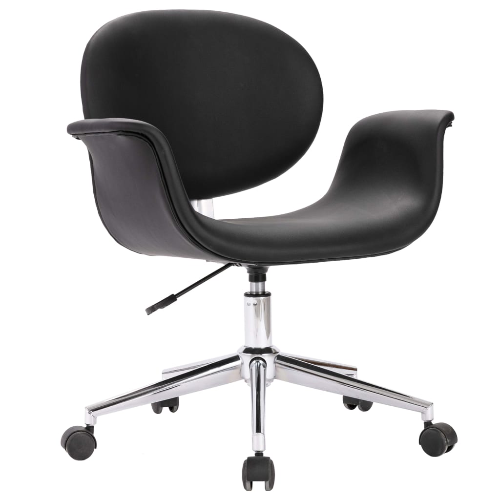 Chaise pivotante de bureau Noir Similicuir