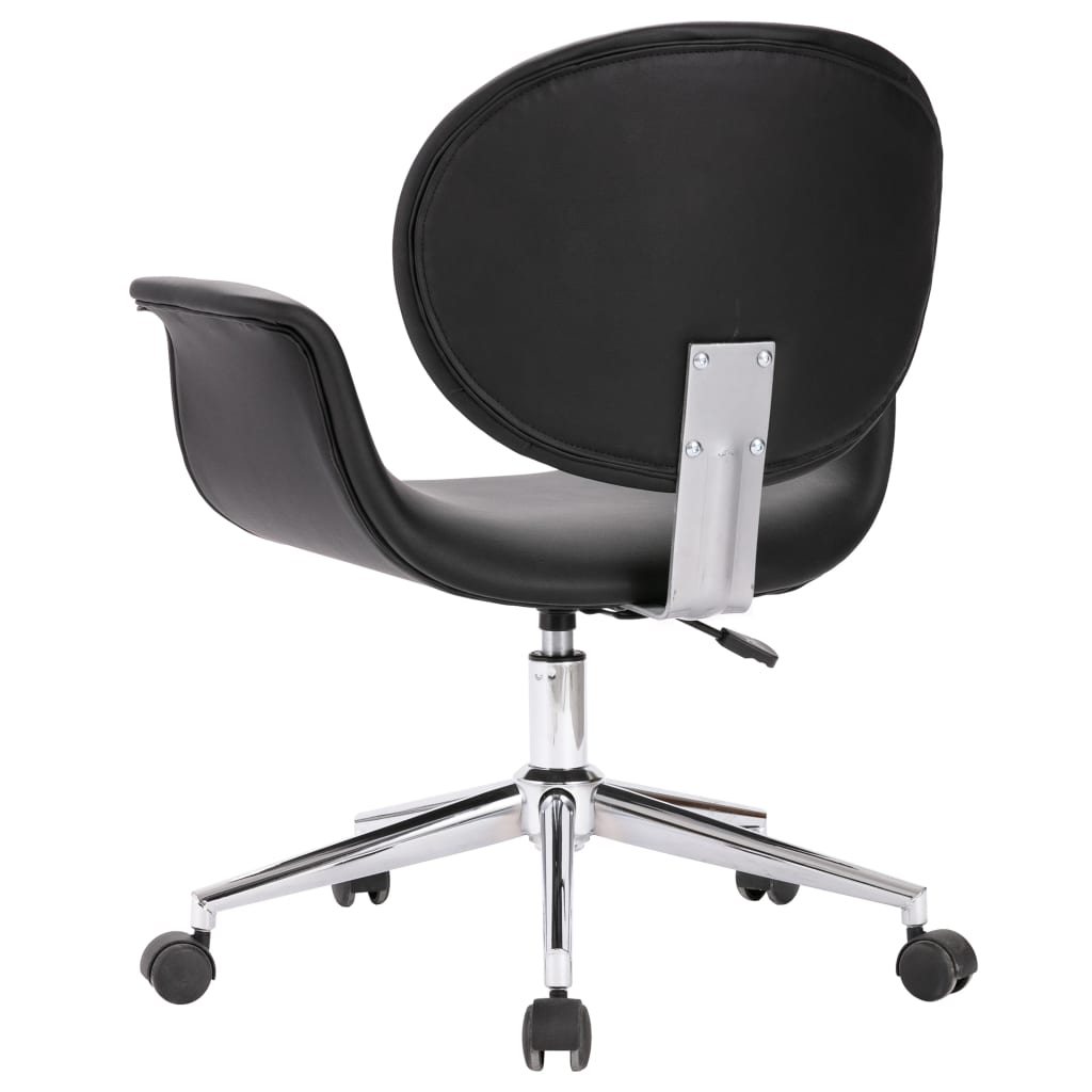 Chaise pivotante de bureau Noir Similicuir