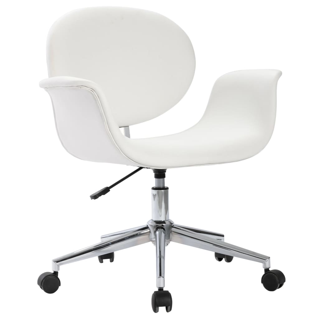 Chaise pivotante de bureau Blanc Similicuir - XIOS