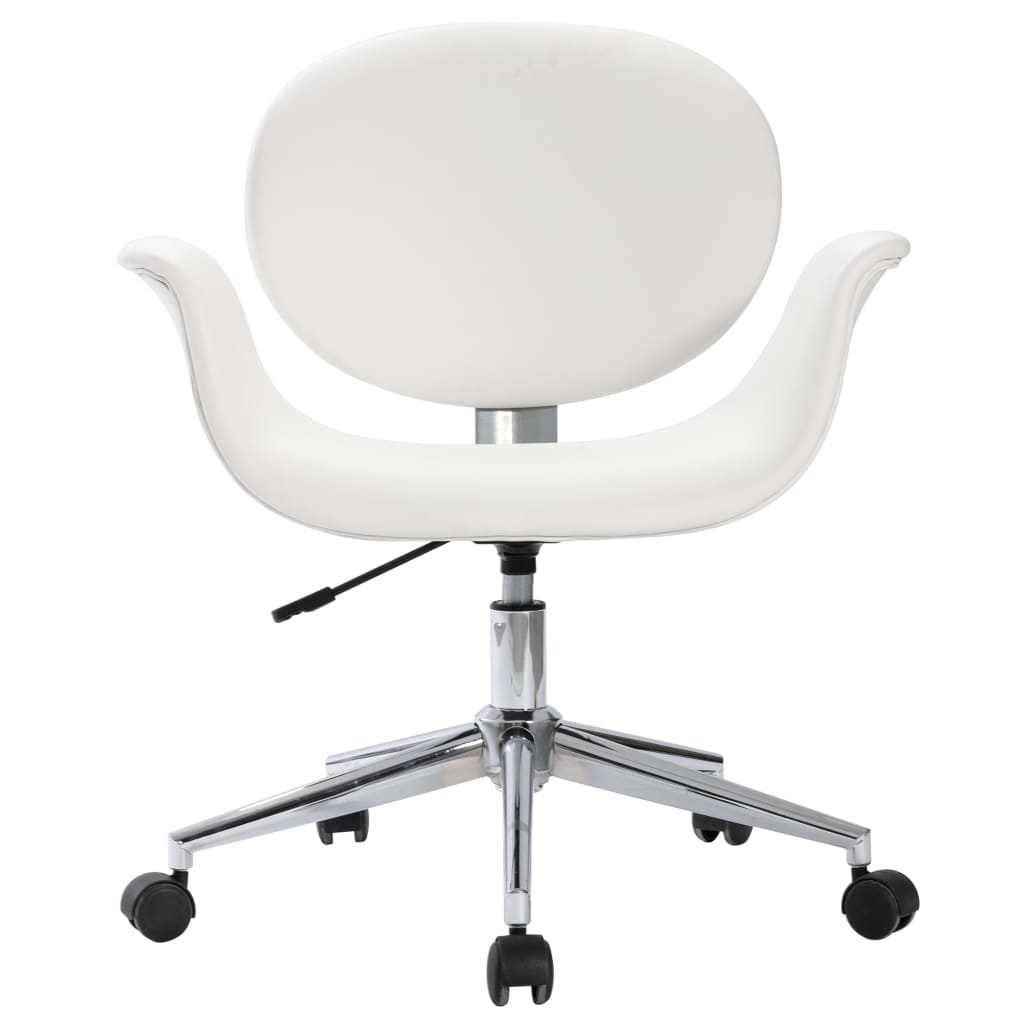 Chaise pivotante de bureau Blanc Similicuir - XIOS