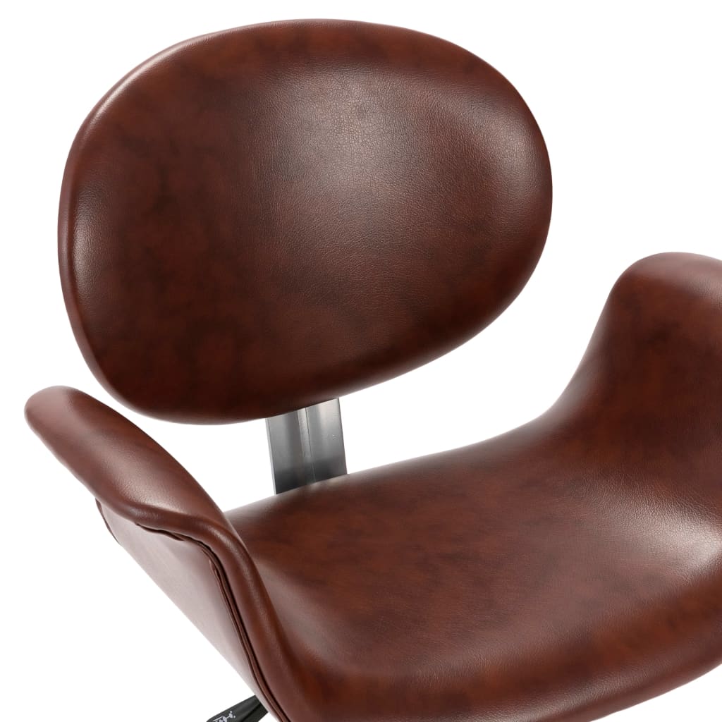 Chaise pivotante de bureau Marron Similicuir