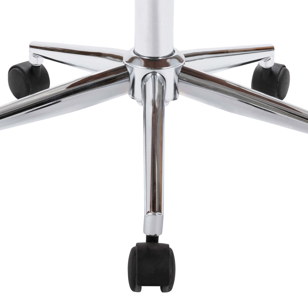 Chaise pivotante de bureau Blanc Bois courbé et similicuir - XIOS