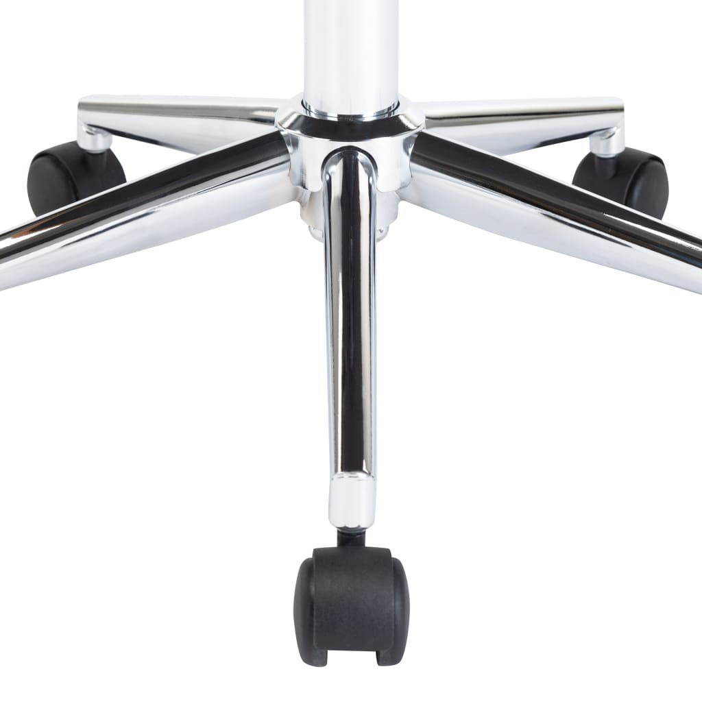 Chaise pivotante de bureau Crème Bois courbé et similicuir - XIOS