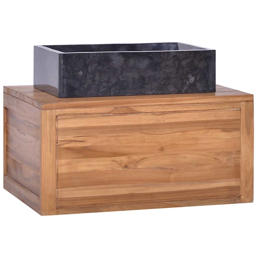Armoire murale de salle de bain 60x45x30 cm Bois de teck massif - XIOS