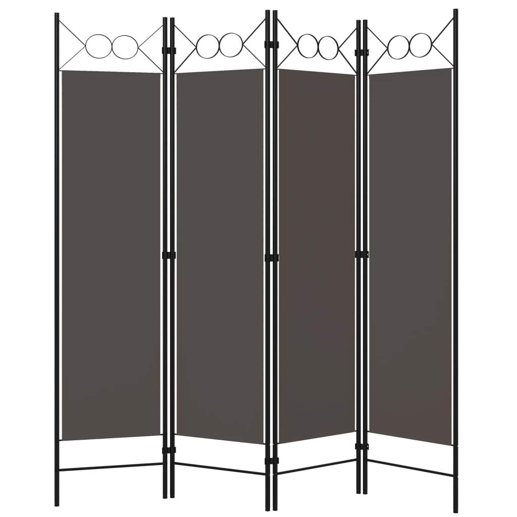 Cloison de séparation 4 panneaux Anthracite 160 x 180 cm - XIOS