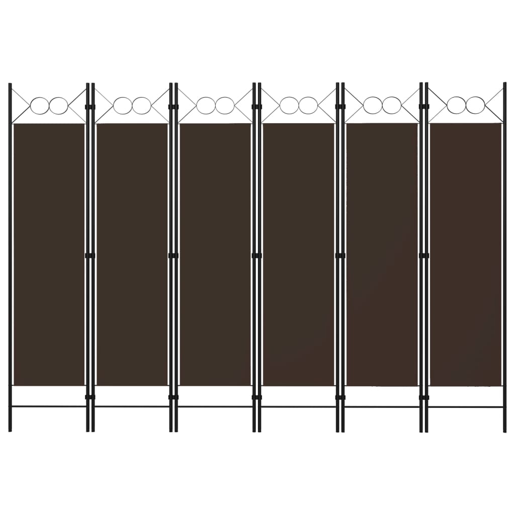 Cloison de séparation 6 panneaux Marron 240x180 cm - XIOS