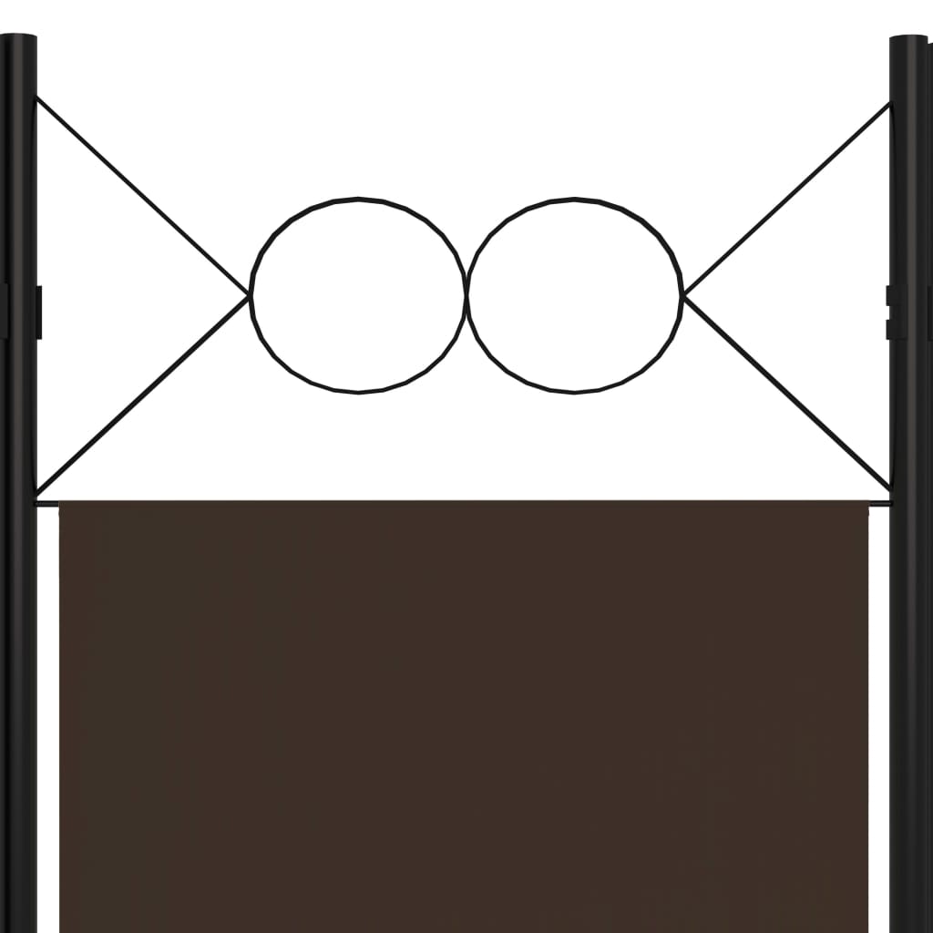 Cloison de séparation 6 panneaux Marron 240x180 cm - XIOS