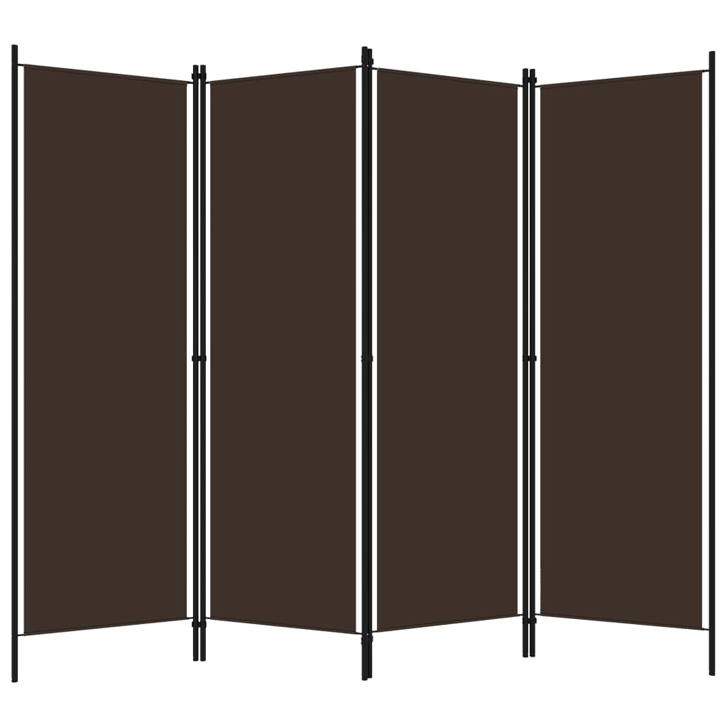Cloison de séparation 4 panneaux Marron 200x180 cm - XIOS