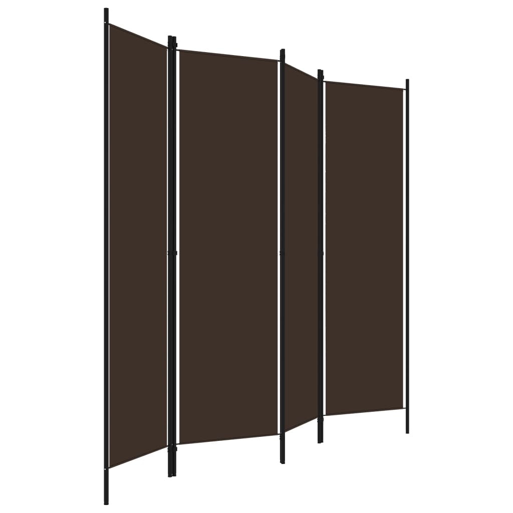Cloison de séparation 4 panneaux Marron 200x180 cm - XIOS