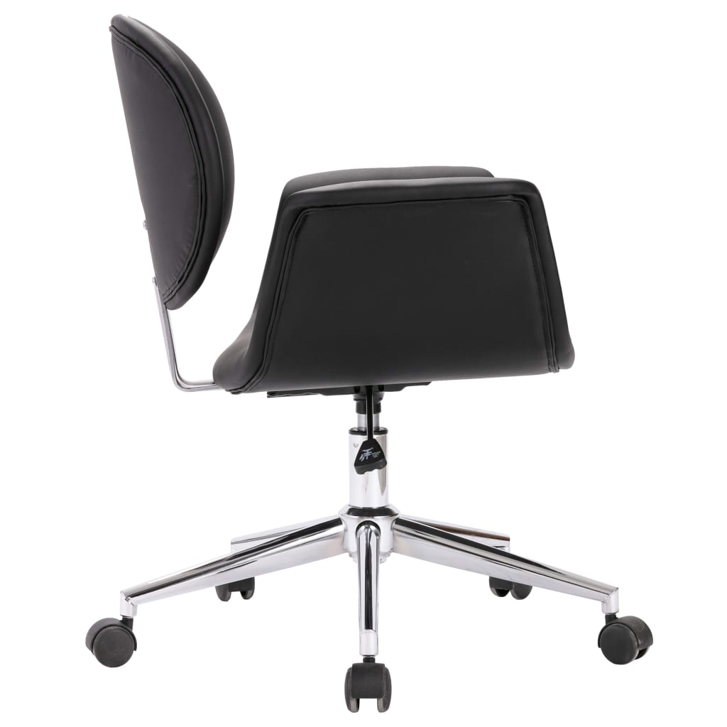 Chaises pivotantes à manger lot de 2 noir similicuir - XIOS