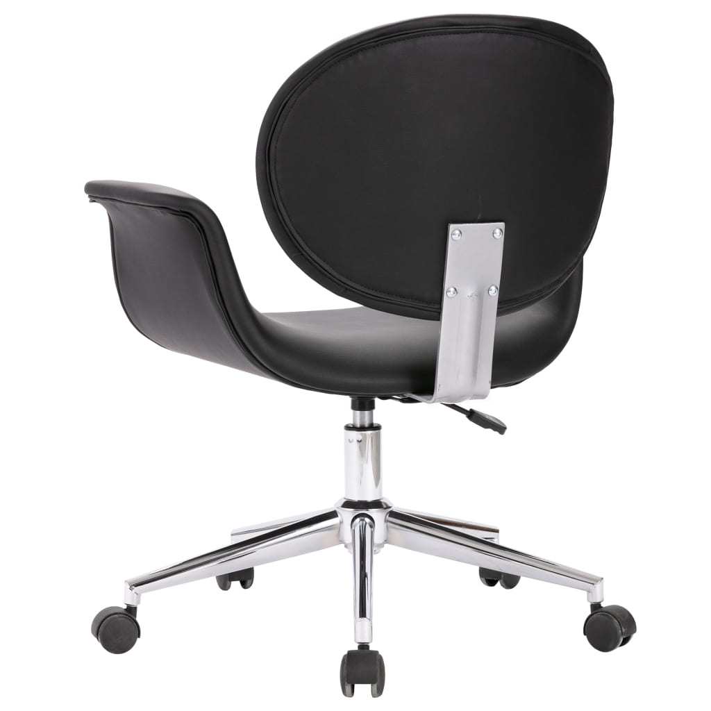 Chaises pivotantes à manger lot de 2 noir similicuir - XIOS