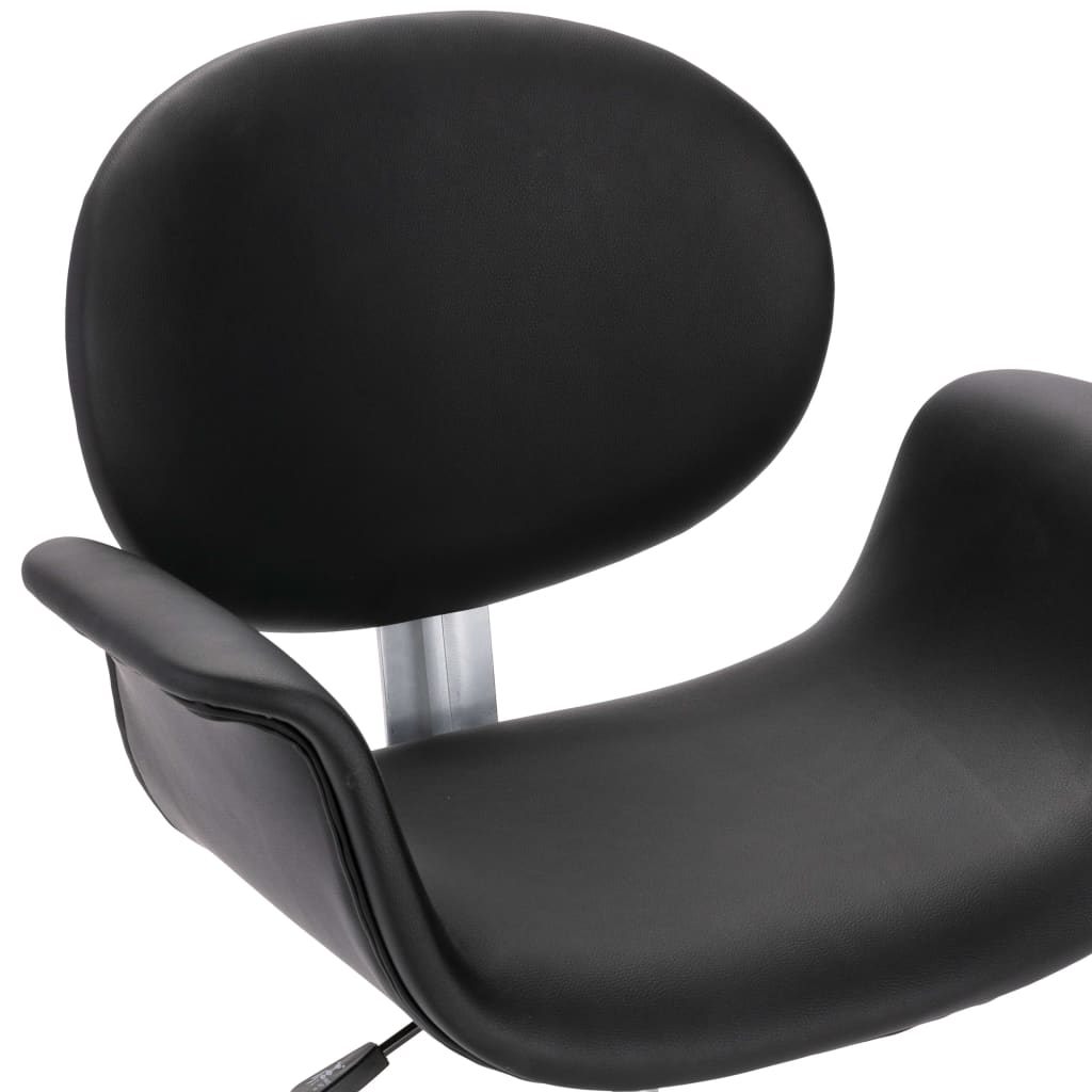 Chaises pivotantes à manger lot de 2 noir similicuir - XIOS