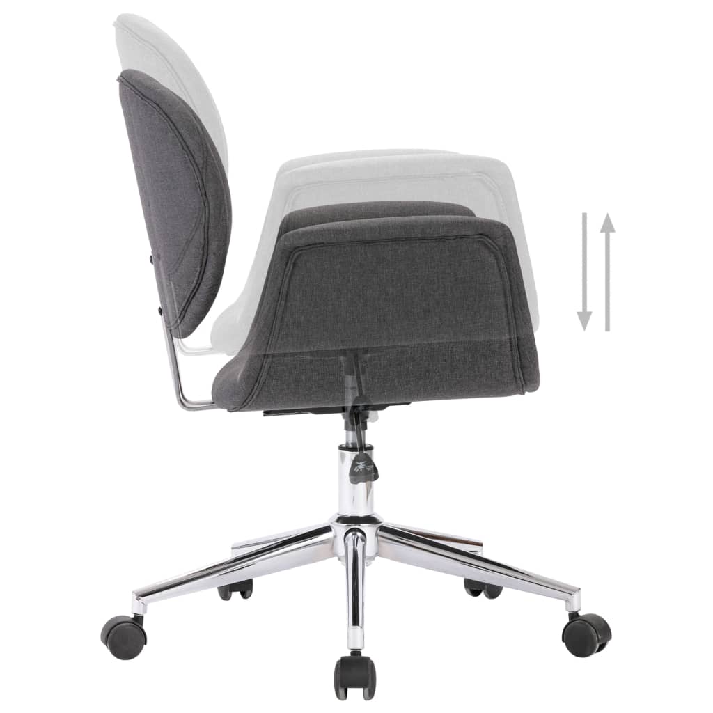 Chaises pivotantes à manger lot de 2 gris tissu - XIOS