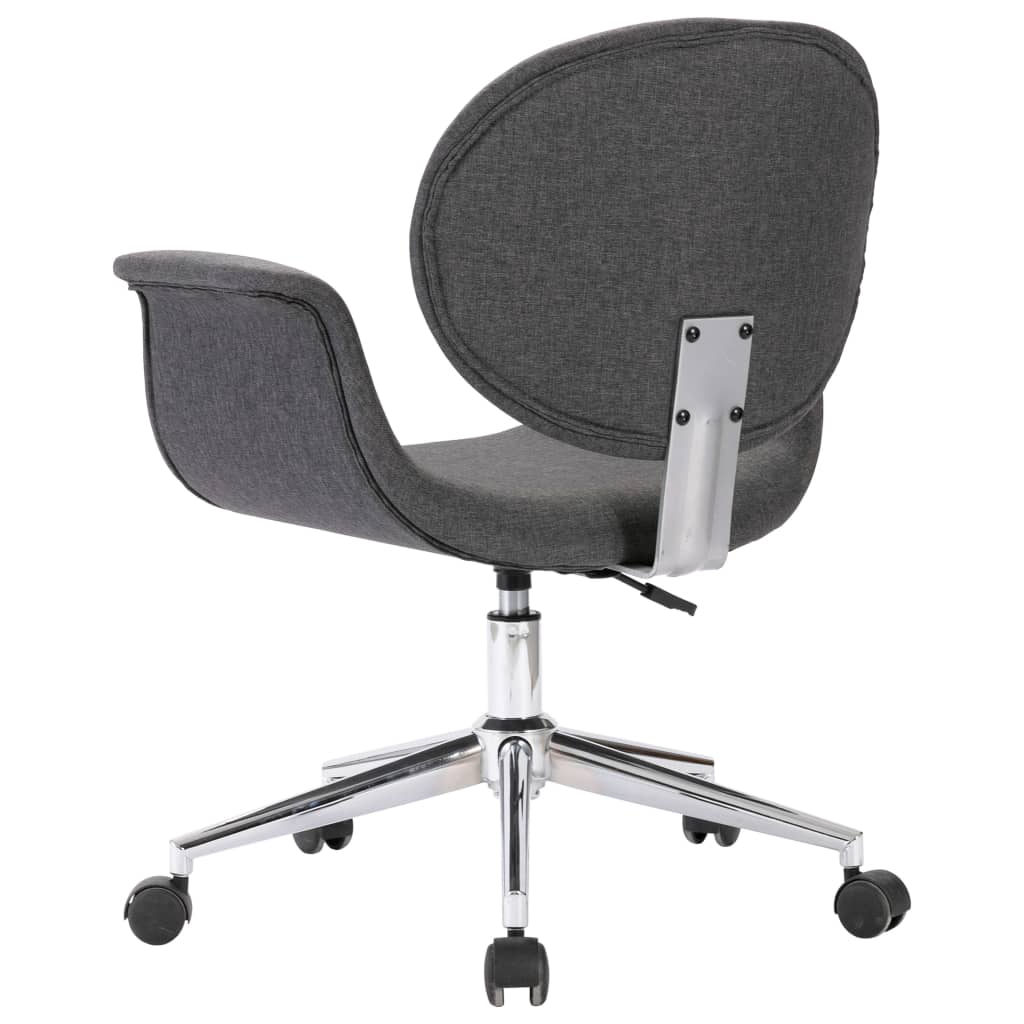 Chaises pivotantes à manger lot de 4 gris tissu - XIOS