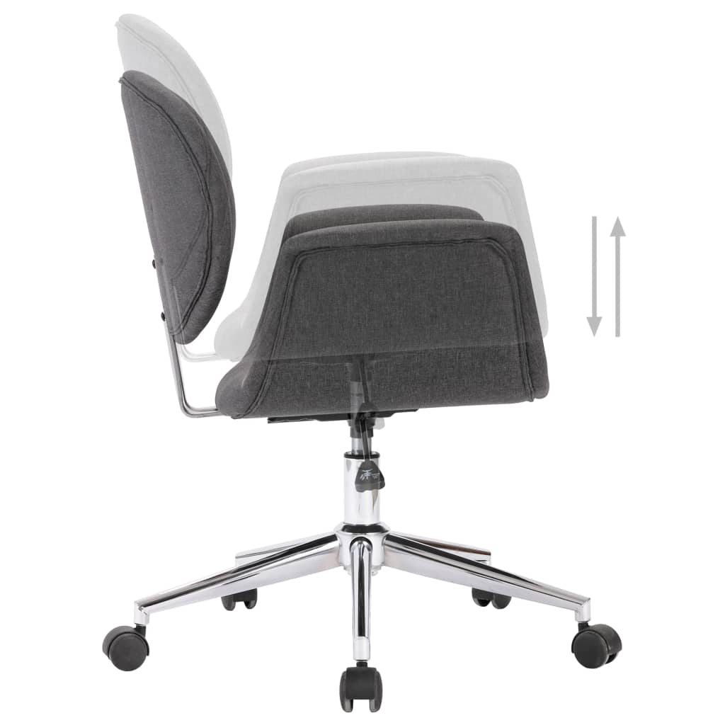 Chaises pivotantes à manger lot de 4 gris tissu - XIOS