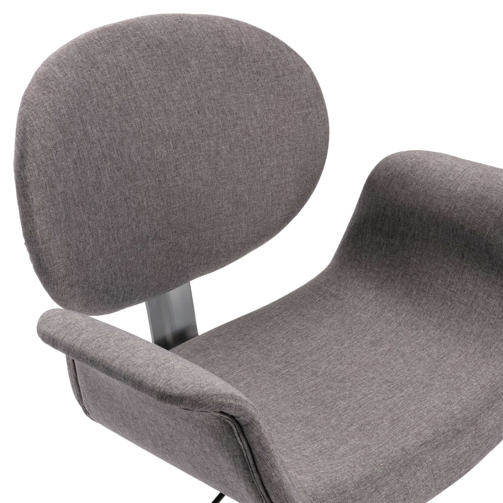 Chaises pivotantes à manger lot de 2 gris tissu - XIOS