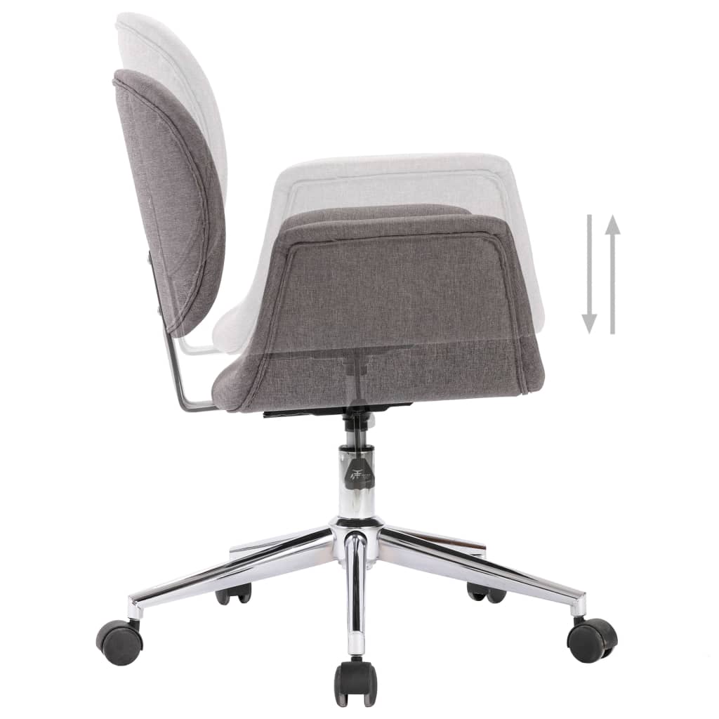 Chaises pivotantes à manger lot de 4 gris tissu - XIOS
