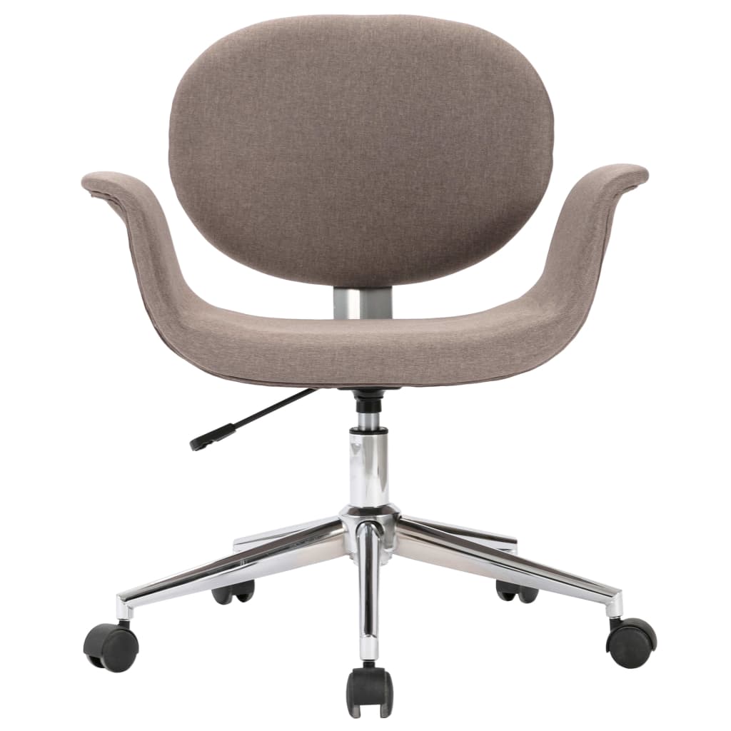 Chaises pivotantes à manger lot de 2 taupe tissu - XIOS