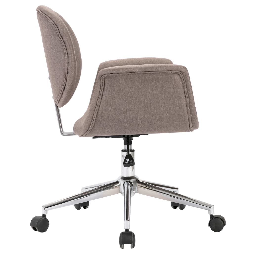 Chaises pivotantes à manger lot de 2 taupe tissu - XIOS