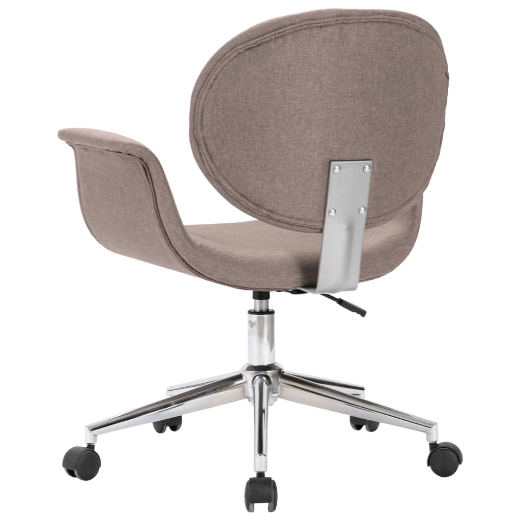 Chaises pivotantes à manger lot de 2 taupe tissu - XIOS