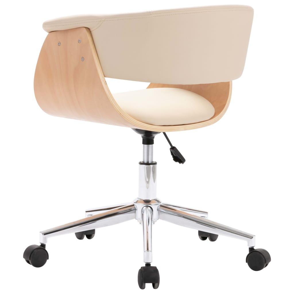 Chaises pivotantes à manger lot de 2 crème similicuir - XIOS