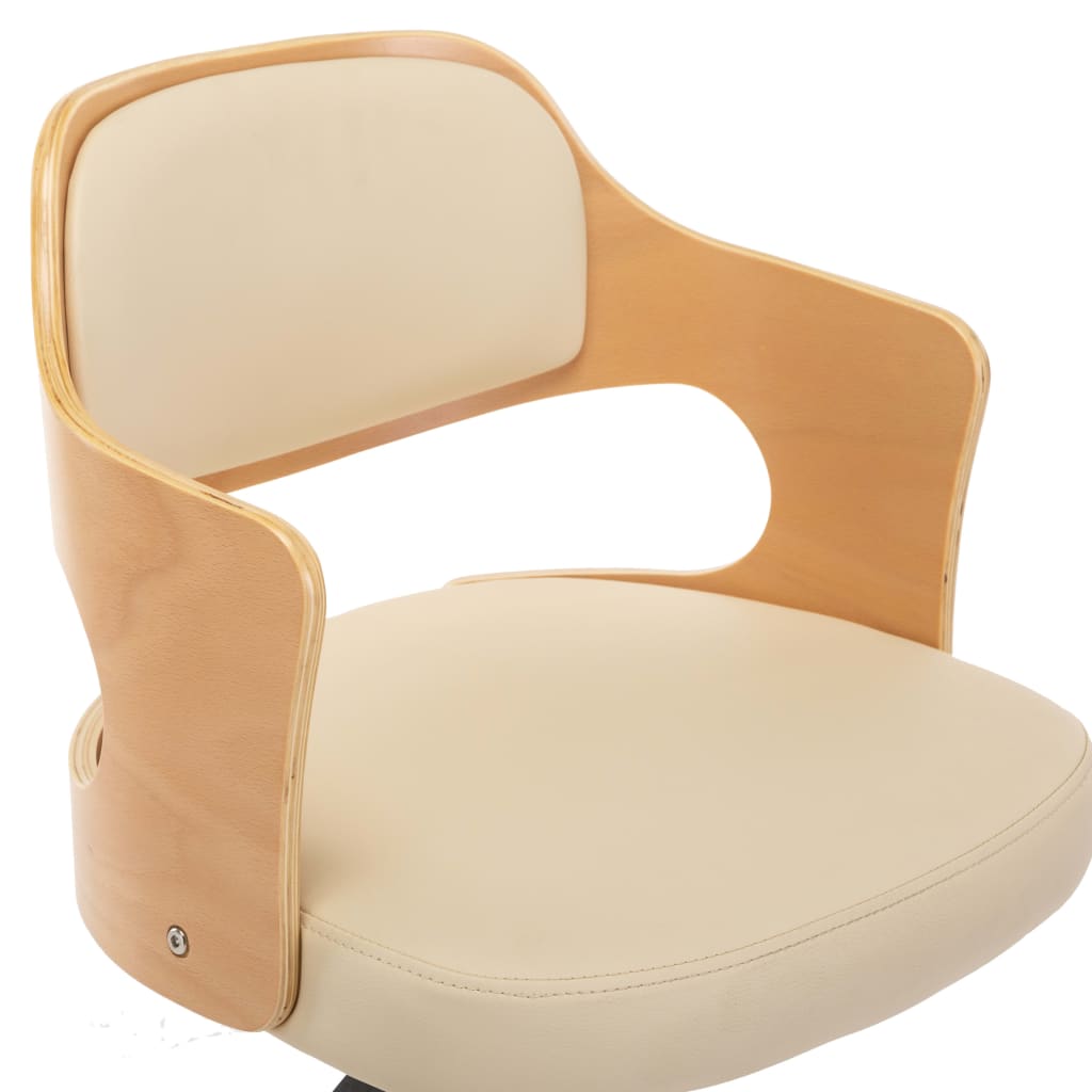 Chaises pivotantes à manger lot de 2 bois courbé et similicuir - XIOS
